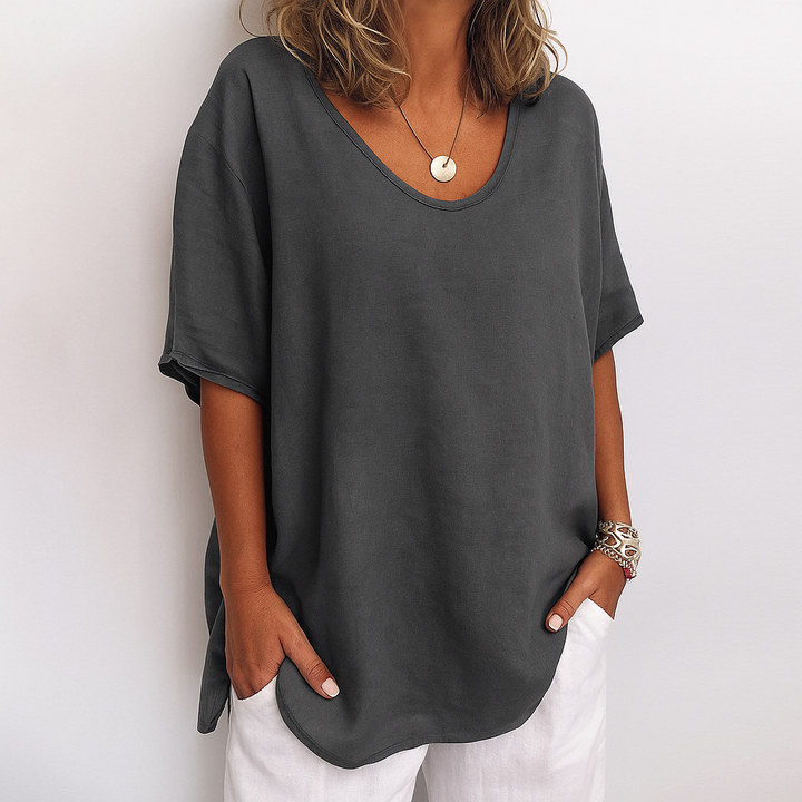 Arista - Casual Relaxed Crew Neck Top